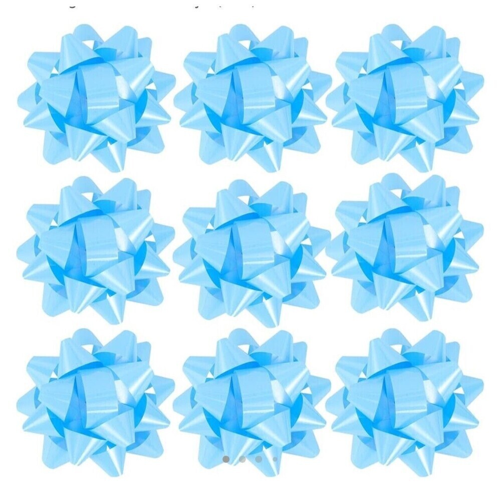 24 Large Gift Bows 3 inches Bows for Gift Wrapping Presents holidays baby blue